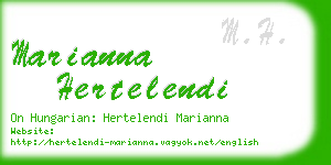 marianna hertelendi business card